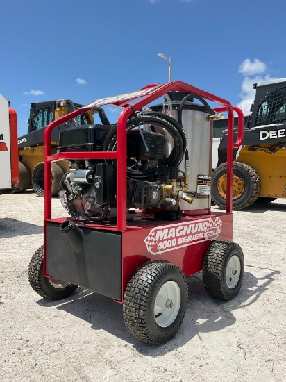 2024MAGNUM 4000 SERIES GOLD HOT WATER PRESSURE WASHER,DIESEL GAS POWER, ELECTRIC START, APPROX