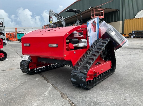 UNUSED 2026 SDLOOL REMOTE CONTROL CRAWLER LAWN MOWER MODEL 800, GAS POWERED, APPROX CUTTING WIDTH...