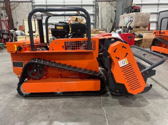UNUSED 2026 SDLOOL REMOTE CONTROL CRAWLER LAWN MOWER MODEL LM1000Q, GAS POWERED, RUBBER TRACKS, E...