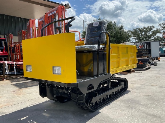 UNUSED 2026 RIDE ON CRAWLER DUMPER MODEL CDWS25; RUBBER TRACKS; GAS POWER, ELECTRIC IGNITION; APP...