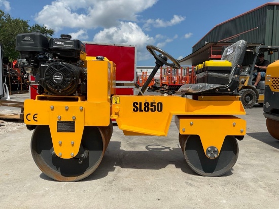 Unused 2026sdlool Ride On Vibratory Road Roller Model 850, Gas Powered, Front Wheel Vibration, Appr