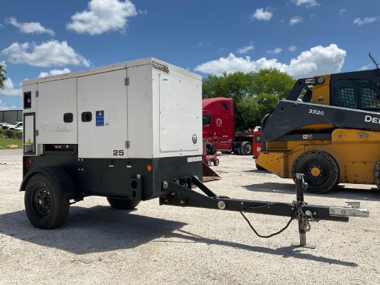 2021 GENERACGENERATOR MODEL MDG25IF4, DIESEL,ISUZU ENGINE, TRAILER MOUNTED, APPROX 1/3 PHASE,