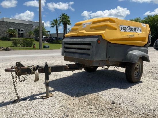 2016 ATLAS COPCO PORTABLE AIR COMPRESSOR MODEL XAS 185 KD7 PE T4F; DIESEL POWERED; TRAILER MOUNTED;