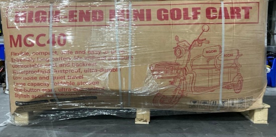 UNUSED MGC40 3WHEEL MINI TRICYCLE GOLF CART, ELECTRIC, 3-SPEED ADJUSTABLE, LED SMART OPERATION SC...