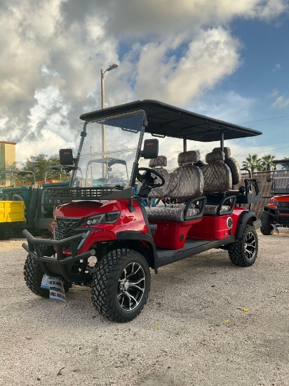 UNUSED 2026 SDLOOL 6-SEATER OFF-ROAD GOLF CART MODEL GC42S; ELECTRIC POWERED; 60V BATTERY, 3.5KW AC