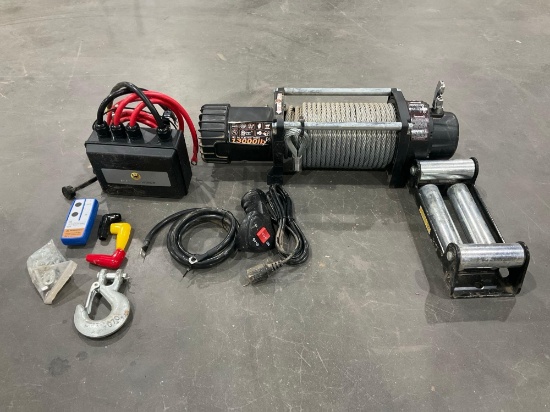 UNUSED ATS POWER 13000LBS ELECTRIC WINCH MODEL LDH-EW13000