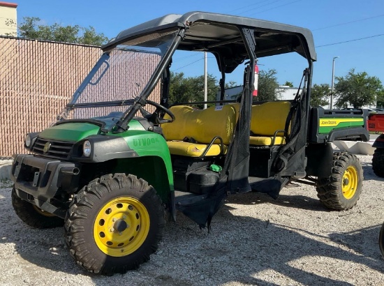 JOHN DEERE GATOR UTV; DIESEL, CREW CAB, MANUAL DUMP BED, HITCH, RUNS & DRIVES