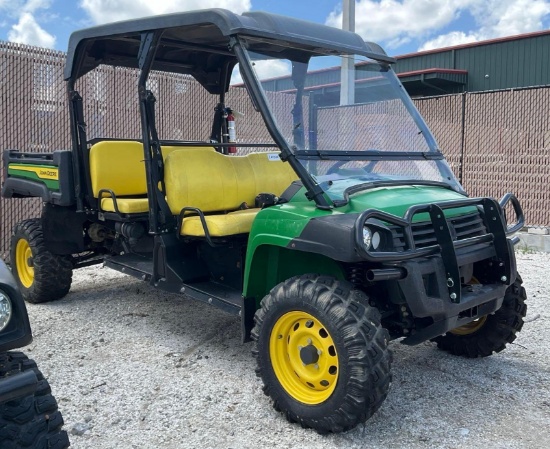 JOHN DEERE GATOR UTV; DIESEL, CREW CAB, MANUAL DUMP BED, HITCH, RUNS & DRIVES