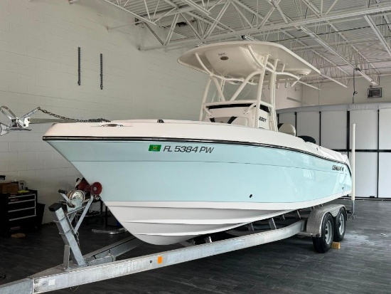 2015 CENTURY2301 CENTER CONSOLE; YAMAHA F250XCAFOUR-STORE OUTBOARD ENGINE, APPROX 250 HP, APPROX