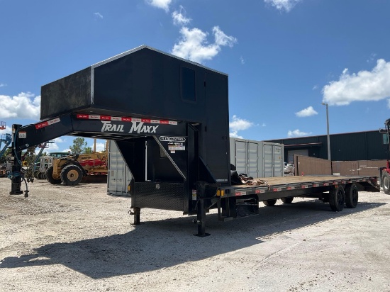2025 TRAIL MAXX210S-30 GOOSENECK TRAILER, APPROX25FT DECK W/5FT DOVE TALE/ RAMPS, APPROX 30FT