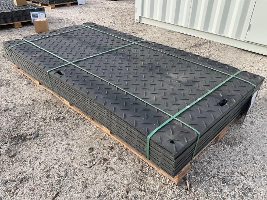 UNUSED SKLP POLYETHYLENE BOARD ROADBED PROTECTION PAD MODEL SK-LJB12, APPROX 12 PADS TOTAL