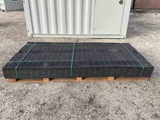 UNUSED SKLP POLYETHYLENE BOARD ROADBED PROTECTION PAD MODEL SK-LJB12, APPROX 12 PADS TOTAL