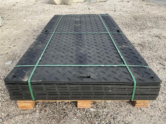 UNUSED SKLP POLYETHYLENE BOARD ROADBED PROTECTION PAD MODEL SK-LJB12, APPROX 12 PADS TOTAL