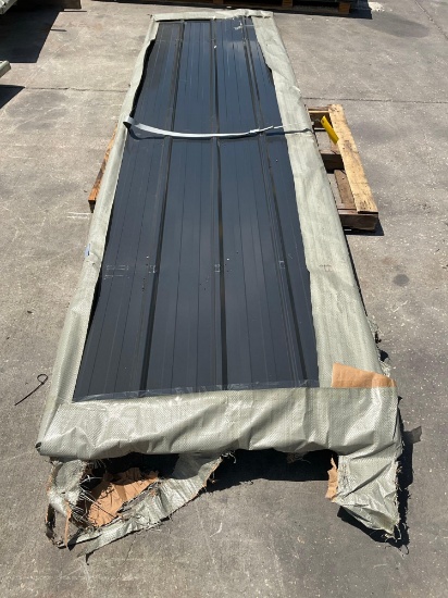 UNUSED 12FT GALVALUME STEEL SIDING ROOFING, APPROX 50 SHEETS IN STACK, APPROX 12FT.x 3FT