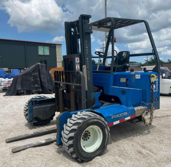 2014 PRINCETON PIGGYBACK FORKLIFT MODEL PB55X; DIESEL POWERED; APPROX RATED CAPACITY 5500LBS;