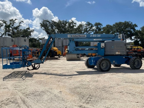 GENIE ARTICULATING BOOM LIFT MODEL Z-60; DIESEL POWERED;APPROX MAX PLATFORM HEIGHT 60FT; APPROX MAX