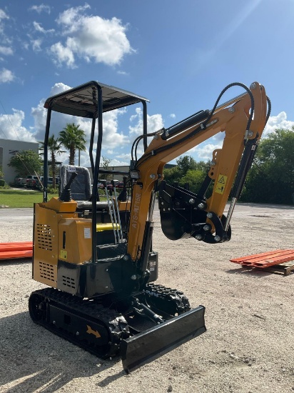 2026 ATS MINI EXCAVATOR MODEL ATS-RT15R; GAS POWERED; APPROX POWER 11 HP; RUBBER TRACKS, BUCKET