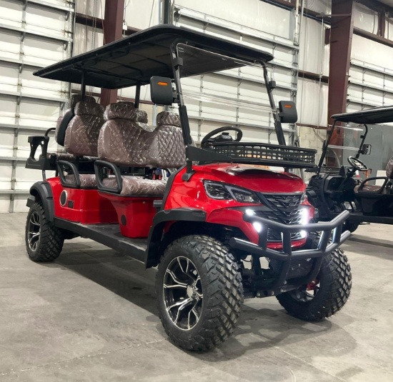 UNUSED 2026 SDLOOL 6-SEATER OFF-ROAD GOLF CART MODEL GC42S; ELECTRIC POWERED; 60V BATTERY, 3.5KW AC