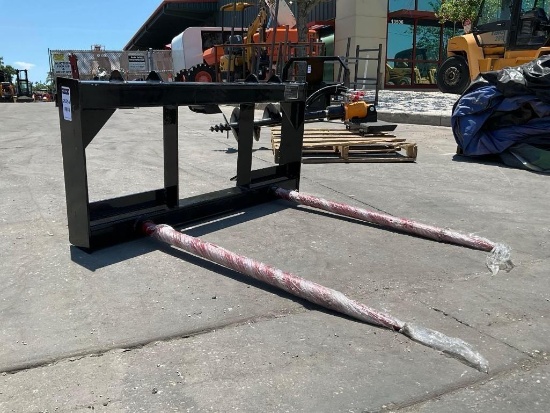 ( 1 ) UNUSED 2026 BALE FORK ATTACHMENT MODEL BF47 FOR UNIVERSAL SKID STEER, APPROX WORKING WIDTH 47