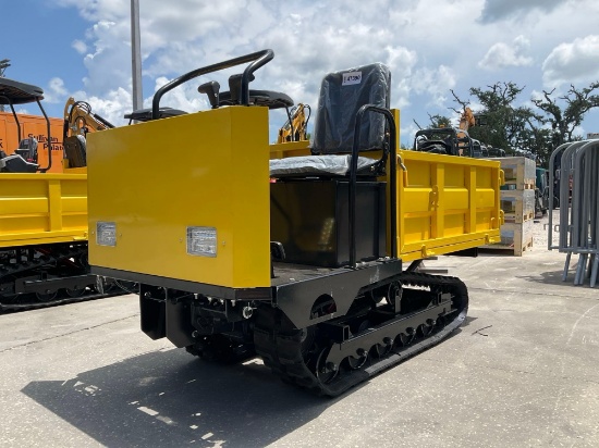 UNUSED 2026 RIDE ON CRAWLER DUMPER MODEL CDWS25; RUBBER TRACKS; GAS POWER, ELECTRIC IGNITION; APP...