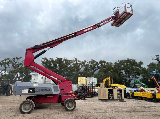 2016MEC BOOM LIFT MODEL 60-J, DIESEL POWERED, APPROX MAX PLATFORM HIGHT 60FT, APPROX MAX PLATFORM R