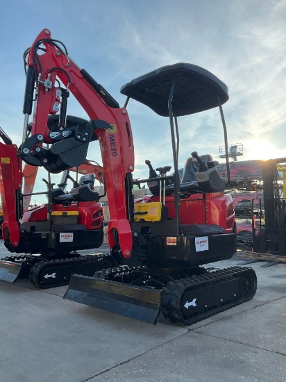 UNUSED 2026 MINI EXCAVATOR MODEL ME20; DIESEL POWERED YANMAR ENGINE, RUBBER TRACKS, BUCKET WITH