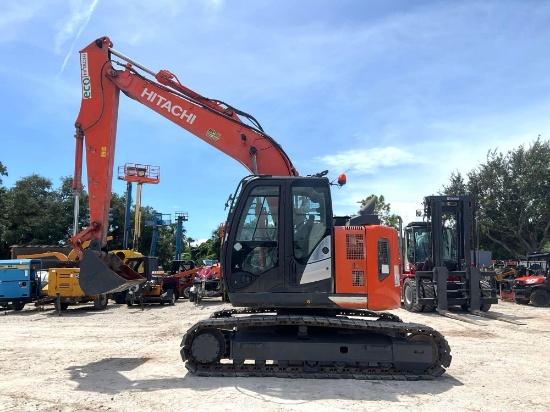 2017 Hitachi Excavator Model Zx135us-6, Diesel, Rubber Tracks, Enclosed Cab, Runs & Operates