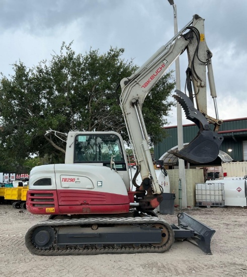 2019 Takeuchi Excavator Model Tb290, Diesel, Enclosed Cab, Push Blade,A/C Air Condition,