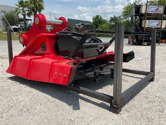 UNUSED 2026 GIYI DISC MULCHER ATTACHMENT MODEL EDM320 FOR CAT 320 EXCAVATOR, APPROX DIA OF BLADE ...