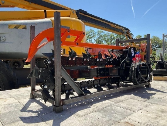 ( 1 ) UNUSED 2026 GIYI MINI TRENCHER ATTACHMENT FOR MINI SKID STEER, APPROX TRENCHING DEPTH 39in