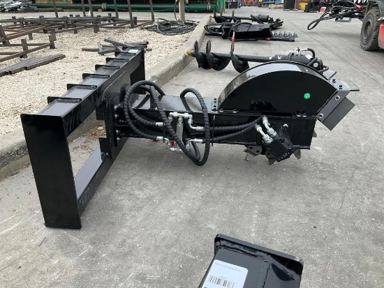 ( 1 ) UNUSED 2026 STUMP GRINDER ATTACHMENT MODEL SG45 FOR SKID STEER; APPROX SPEED 160-500 R/MIN,...