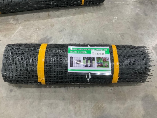 UNUSED PLASTIC MESH SAFETY FENCING ROLL; APPROX 164 FT L X 3 FT W