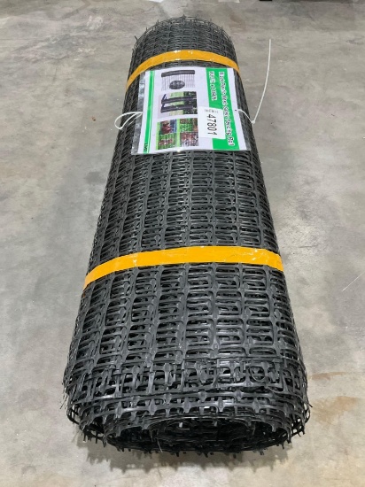 UNUSED PLASTIC MESH SAFETY FENCING ROLL; APPROX 164 FT L X 3 FT W
