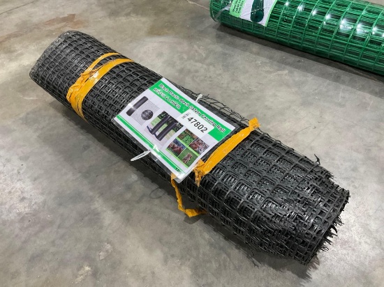 UNUSED PLASTIC MESH SAFETY FENCING ROLL; APPROX 164 FT L X 3 FT W