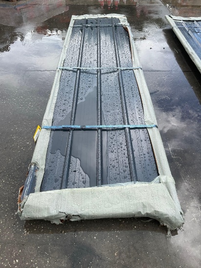 UNUSED 12FT GALVALUME STEEL SIDING ROOFING, APPROX 50 SHEETS IN STACK, APPROX 12FT x 3FT
