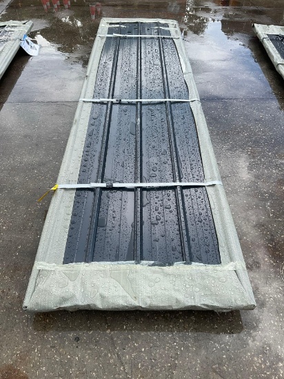 UNUSED 12FT GALVALUME STEEL SIDING ROOFING, APPROX 50 SHEETS IN STACK, APPROX 12FT x 3FT