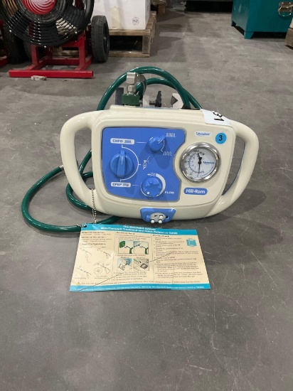 ( 1 ) HILL ROM METANEB SYSTEM RESPIRATORY THERAPY/AIRWAY CLEARANCE SYSTEM W/ HOSE, MOUNTABLE