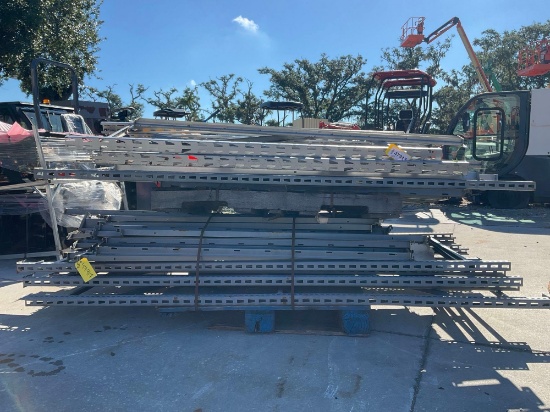 ( 2 ) PALLETS OF PALLET RACKING / SHELVING, APPROX 7FT & 8 FT LONG