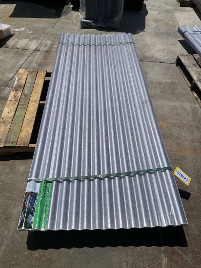 UNUSED CORRUGATED POLYCARBONATE ROOF PANELS; APPROX 30 PCS; APPROX 8 FT L X 3 FT