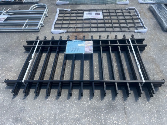 UNUSED GALVANIZED STEEL FENCING; APPROX 4 PANELS; APPROX 6.6 FT L X 4 FT H PER PANEL; APPROX 26 FT