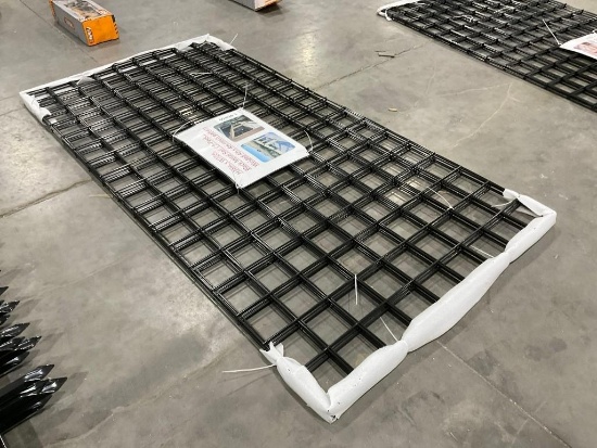 UNUSED METAL RAILS; WELDED APPROX 4in X 4in MESH PATTERN; APPROX 72in W X 36in H; APPROX 5 PACK