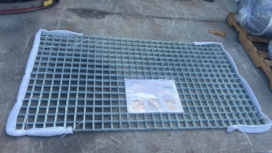UNUSED GALVANIZED STEEL GARDEN MESH; WELDEDAPPROX 2in X 2in MESH PATTERN ; APPROX 12 GAUGE, 6 FT X