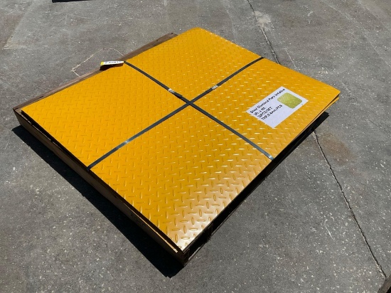 UNUSED STEEL DIAMOND PLATES; APPROX 20 PCS; APPROX 3 FT X 4 FT