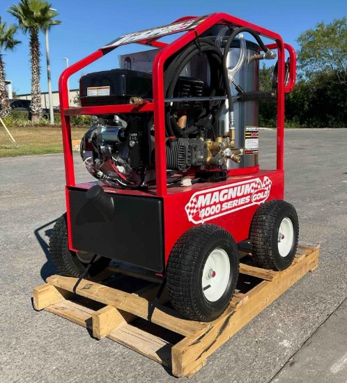 UNUSED 2025 MAGNUM 4000 SERIES GOLD HOT WATER PRESSURE WASHER,DIESEL BURNER GAS POWER, ELECTRIC