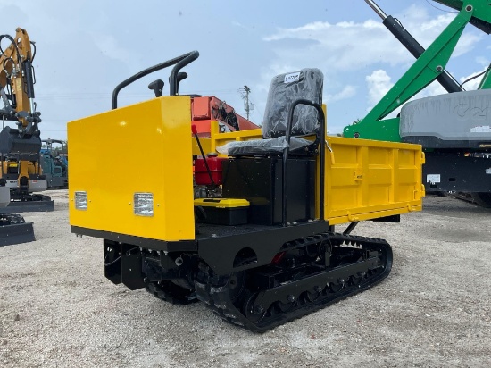 UNUSED 2026 RIDE ON CRAWLER DUMPER MODEL CDWS25; RUBBER TRACKS; GAS POWER, ELECTRIC IGNITION; APP...