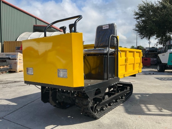UNUSED 2026 RIDE ON CRAWLER DUMPER MODEL CDWS25; RUBBER TRACKS; GAS POWER, ELECTRIC IGNITION; APP...