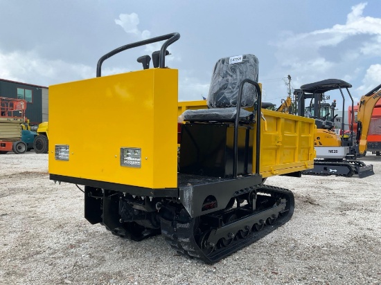 UNUSED 2026 RIDE ON CRAWLER DUMPER MODEL CDWS25; RUBBER TRACKS; GAS POWER, ELECTRIC IGNITION; APP...