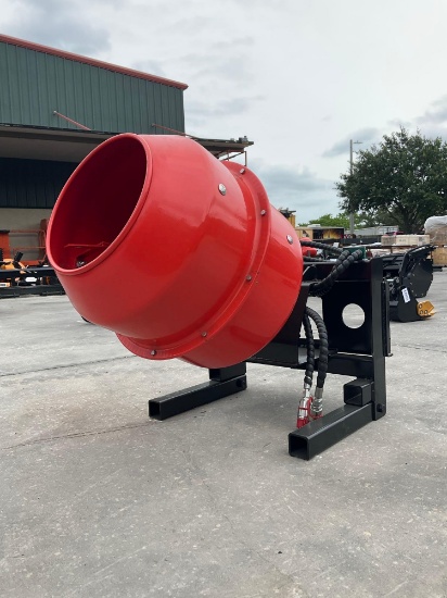 UNUSED MINI MIXING DRUM ATTACHMENT FOR MINI SKID STEER