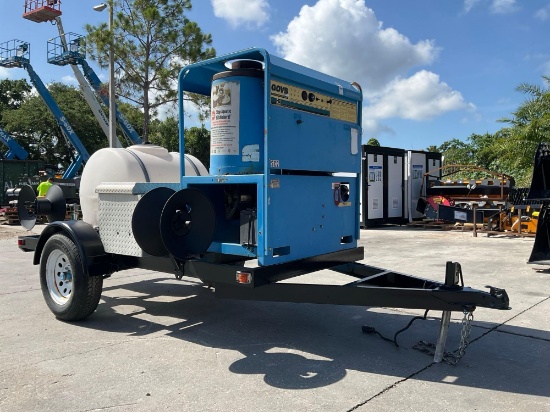 HYDRO ENGINEERING 5/3000GOVS TRAILER MOUNTED PRESSURE WASHER, GAS POWERED W/ DIESEL BURNER, APPRO...