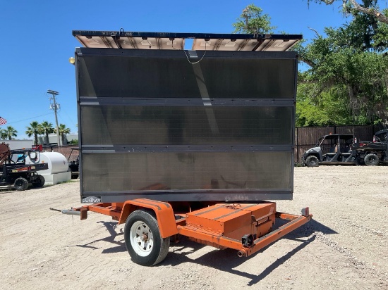 WANCO ARROW MOBILE MESSAGE BOARD; SOLAR POWERED; TOWABLE TRAILER MOUNTED;